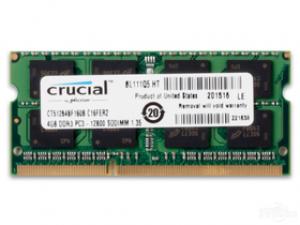 Crucial英睿达 DDR3 1600 4GB*2 Mac笔记本内存条 PC3-12800
