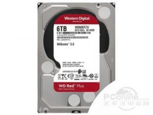 西部数据红盘Plus 6TB 128M SATA3硬盘(WD60EFZX)