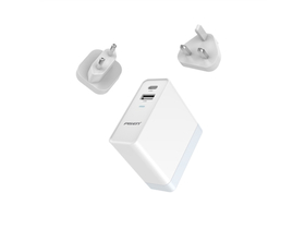 品胜USB+Type-C双口快速充电器34W