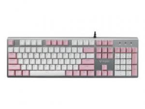 雷柏V530粉黛冰苏打防水背光游戏机械键盘