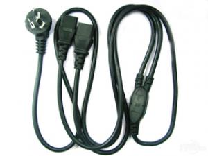 广线0.3平一分二黑色电源线