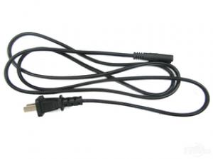 广线0.5平二扁插8字尾黑色电源线