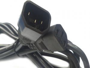 广线0.5平彩显对插品尾黑色电源线