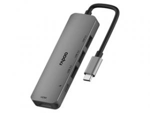 雷柏XD100 USB-C 5口扩展坞分线转换器