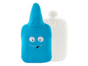 HUGO卡通毛绒布外套迷你注水热水袋 蓝精灵