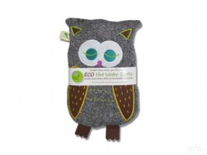 HUGO卡通毛绒布外套迷你注水热水袋 睡梦猫头鹰